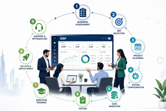 9 Steps ERP Implementation Process for Businesses in Saudi Arabia
